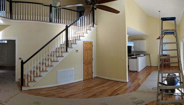 family room after painting