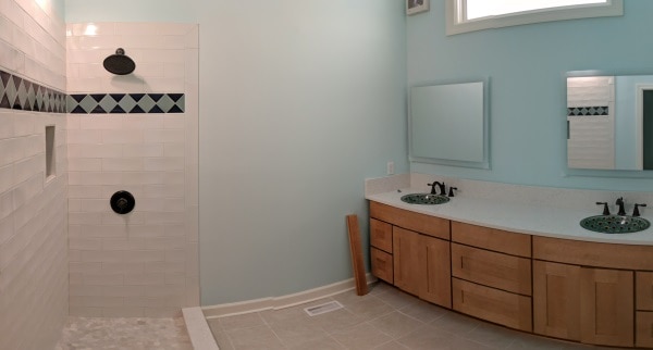 master bath after paint